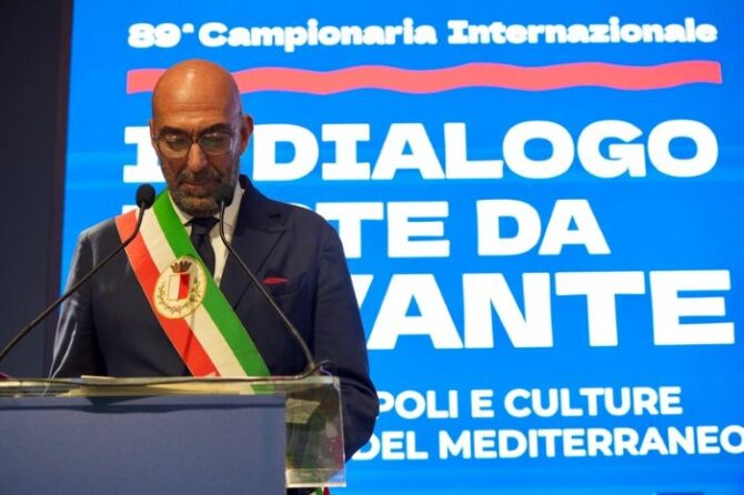 19-09-26 cerimonia inaugurale 89^ Fiera del Levante_il discorso del sindaco di Bari Vito Leccese_1